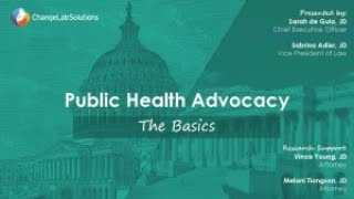 Lobbying and Advocacy: The Basics