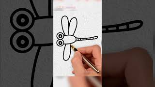 How To Draw A Dragonfly Step By Step 🎨 Drawing And Coloring A Dragonfly💖 Drawings For Kids