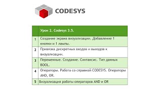 CODESYS 3.5 Урок 2