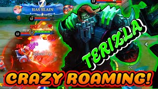 OMG! THE CRAZY ROAMING TERIZLA ( BEST ROMING ) AMAZING MOMENTS TERIZLA ROAMING GAMEPLAY | MLBB