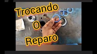 como trocar o reparo do pistão de direção (tração ZF)