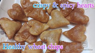 crispy & Tasty wheat chips/ spicy hearts/ simple evening snacks/# shorts