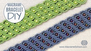 Beaded Triple Wave Macramé Bracelet Tutorial