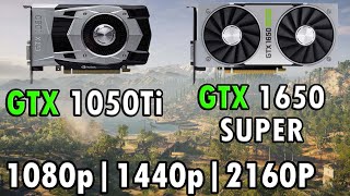 GTX 1050TI vs GTX 1650 SUPER in 1080p,1440, and 2160p