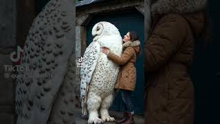 Giant pet owl discovered in Norway👍🔔👍 #owl #norway #animals #shortsfeed #shortsvideo #shorts