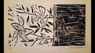 Linocut Printmaking Process.