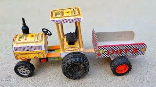 How to make Matchbox Tractor at Home | Diy Mini Tractor | Mini Tractor Science Project