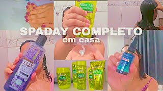 SPA DAY COMPLETO *em casa* Rotina capilar, skin care, unhas, rotina de autocuidado💕✨