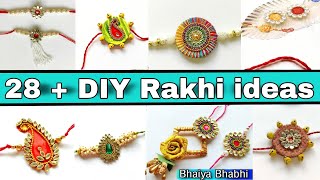 28+ GHAR PAR RAKHI BANANE KA ASAN TARIKA |Best Fancy Handmade Rakhi Making idea|Mima Easy art Design