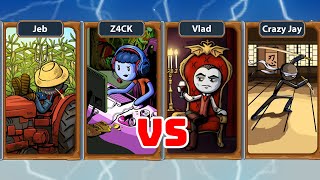 Jeb and J4ck Vs Vlad and Crazy Jay #stickwarlegacy