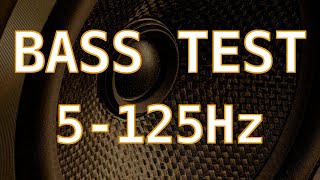 Test Basu Subwoofera i Kolumn - Częstotliwość - 5 do 125 Hz / Bass Test - Frequency Sweep Audio