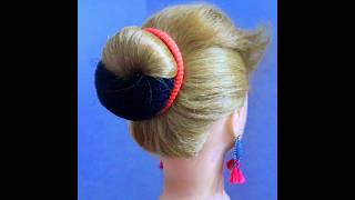 hairstyle for thin hair bun hairstyles #hairstyle #hairstylehorts #shortsviral #shorts