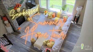 Decorating with orange and yellow | Sun-kissed Summer Home decor Tour 2021| Orange Home Decor