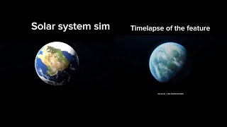 Timelapse of the feature in solar system simulator