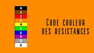 Le code couleur des résistances (Apprendre facilement #3)