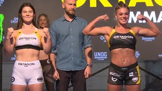 Veronika Smolková vs. Megan Morris - Weigh-in Face-Off - (OKTAGON 47) - /r/WMMA