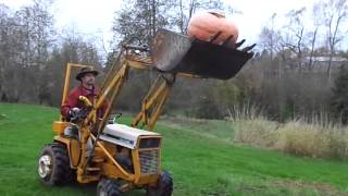 Cub cadet smashing pumpkin