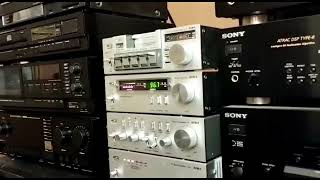 Aiwa Mini Compo 22 - Sony D50 - Pioneer HPM 100 "com loudness" - The Clash - Mustapha Dance (Lyrics)