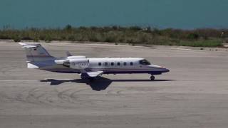 MHS Aviation Learjet 31A, Corfu Airport (CFU), with Live ATC [1080p]