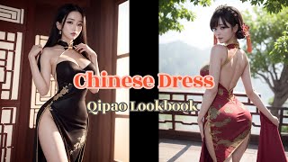 Китайская одежда | Лукк-книг Кипао | Chinese Dress | qipao | Lookbook | 4K | AI Art Lab