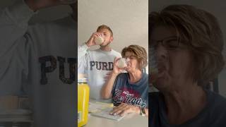 Grandma tries EGGO WAFFLE liquor 🧇🤣 #shorts #shortvideo #funny