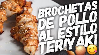 Receta Brochetas de Pollo al Estilo Teriyaki