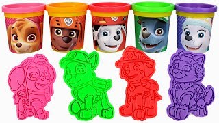 Playing with Paw Patrol Play Doh and Molds with Paw Patrol Characters