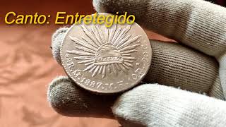 8 reales 1887 México, características catálogo de monedas Ep 42