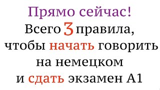 ТРИ ГЛАВНЫХ ПРАВИЛА в немецком языке! Чтобы начать говорить и сдать А1. Немецкий для начинающих.