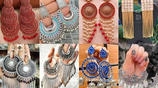 Letest Earrings Designs Long Earrings😱 / Different Types Of Earrings😍 #longearrings #viralvideo