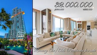 A Luxury 3BR/3BTH Penthouse for sale in Pattaya Thailand