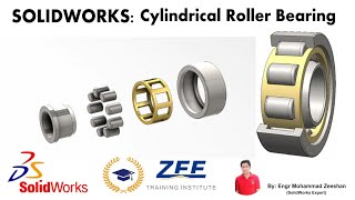 SolidWorks tutorial | Design And Assembly of Cylindrical roller Bearing in SolidWorks