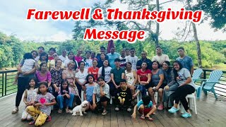 Farewell and thanksgiving message to Parkhomes Seventh-day Adventist Church..| Adonis Mendoza