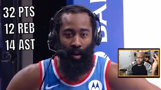 HE IS A CHEAT CODE | JAMES HARDEN 32 PTS, 12 REB, 14 AST BROOKLYN DEBUT