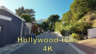 Relaxing Drive in Hollywood Hills, Los Angeles, California ASMR 4K