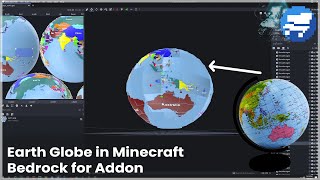 Poorly Trying to make an Earth Globe in Minecraft Bedrock for Addon. Blockbench Texturing