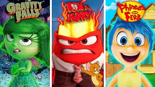 Inside Out 2 but in Popular Cartoons