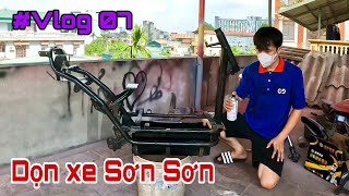 Cách xử lý Han gỉ và Sơn lại khung cho xe điện của Sơn Sơn || Phần 3