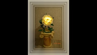 Ночник "Пион" 2 часть(подставка, электрика и листва) peony night light