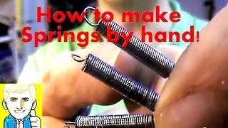 How to make Coil Springs from a Steel rope/cable wire by hand!