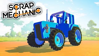 БИТВА: СТРОИМ ТРАКТОР НА ПОРШНЯХ В SCRAP MECHANIC!!!