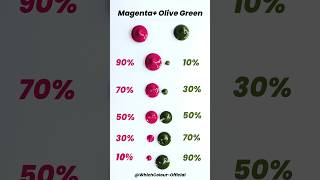 Magenta+ Olive Green Colour Recipes... #colormixing #asmr #guessthecolor #satisfying