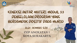 PENGELOLAAN PROGRAM YANG BERDAMPAK POSITIF PADA  MURID (Tugas koneksi antar materi MOD 3_3)