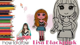 How to Draw Lisa Blackpink | DCA Belajar Menggambar Sub Indo