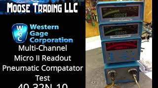 Western Gage Micro II Pneumatic Comparator Test