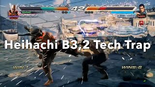 Heihachi S4 New Move B3,2 Tech Trap Tekken 7 Season 4