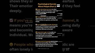 5 Psychological Secret About People (Part-1) #psychology #people #quotes