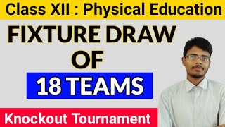 Fixture Draw of 18 Teams in Knockout Tournament | Class 12| Physical Education|