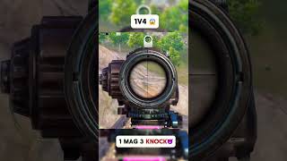 1 Magazine 3 Knoked😱 | Squad Wipe in Seconds #bgmi #pubg #shorts #1v4clutch