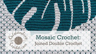 Overlay Mosaic Crochet: Joined Double Crochet.